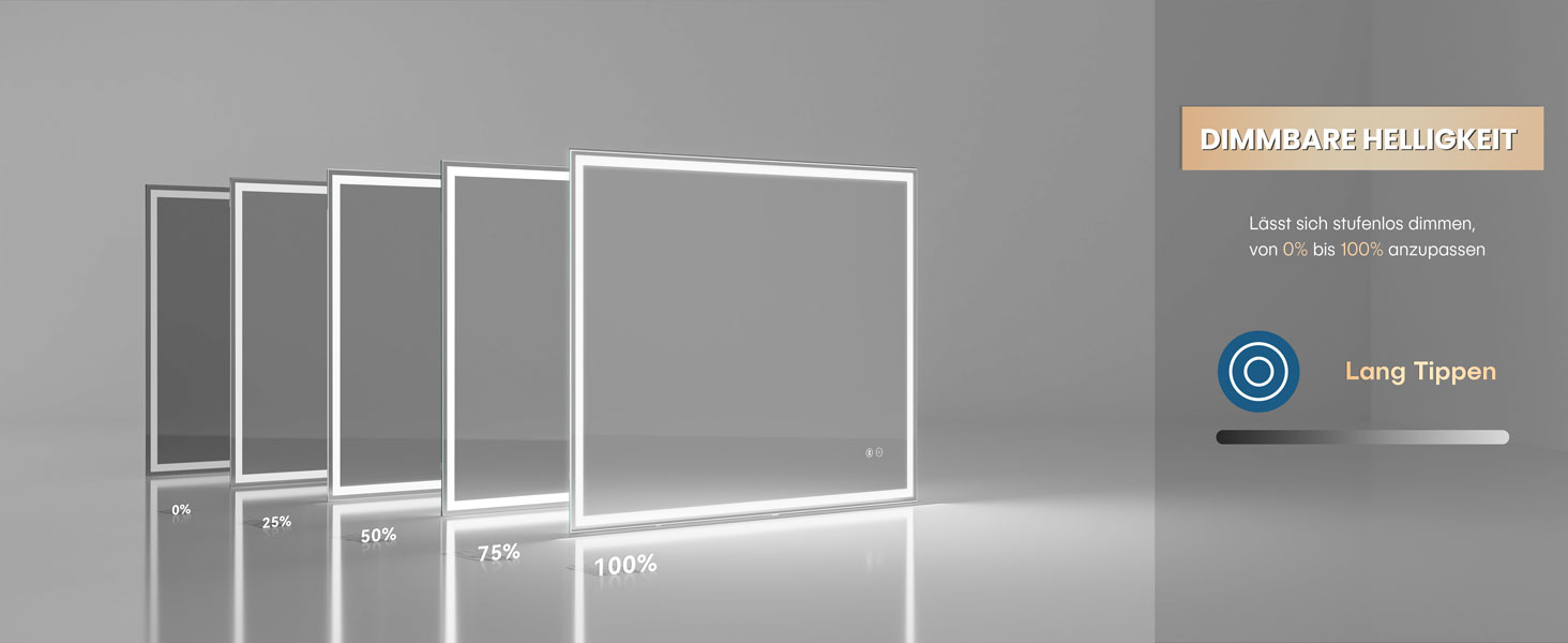 Дзеркало для ванної кімнати Dripex з LED-підсвічуванням 50x70 см (60x80 см) з Bluetooth, розеткою та протитуманним покриттям