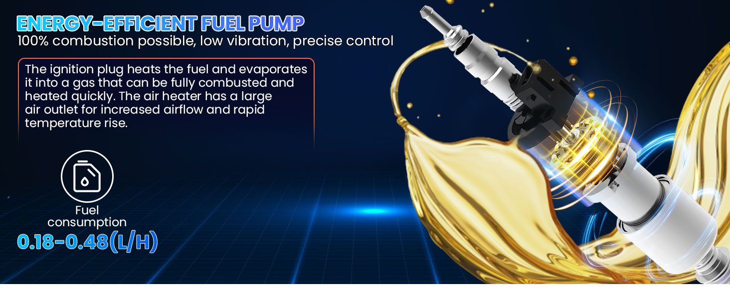 8KW дизельний обігрівач, 12V, з пульт дистанційного керування та LCD-екраном, для авто, RV, човнів, вантажівок, 8KW, блакитний