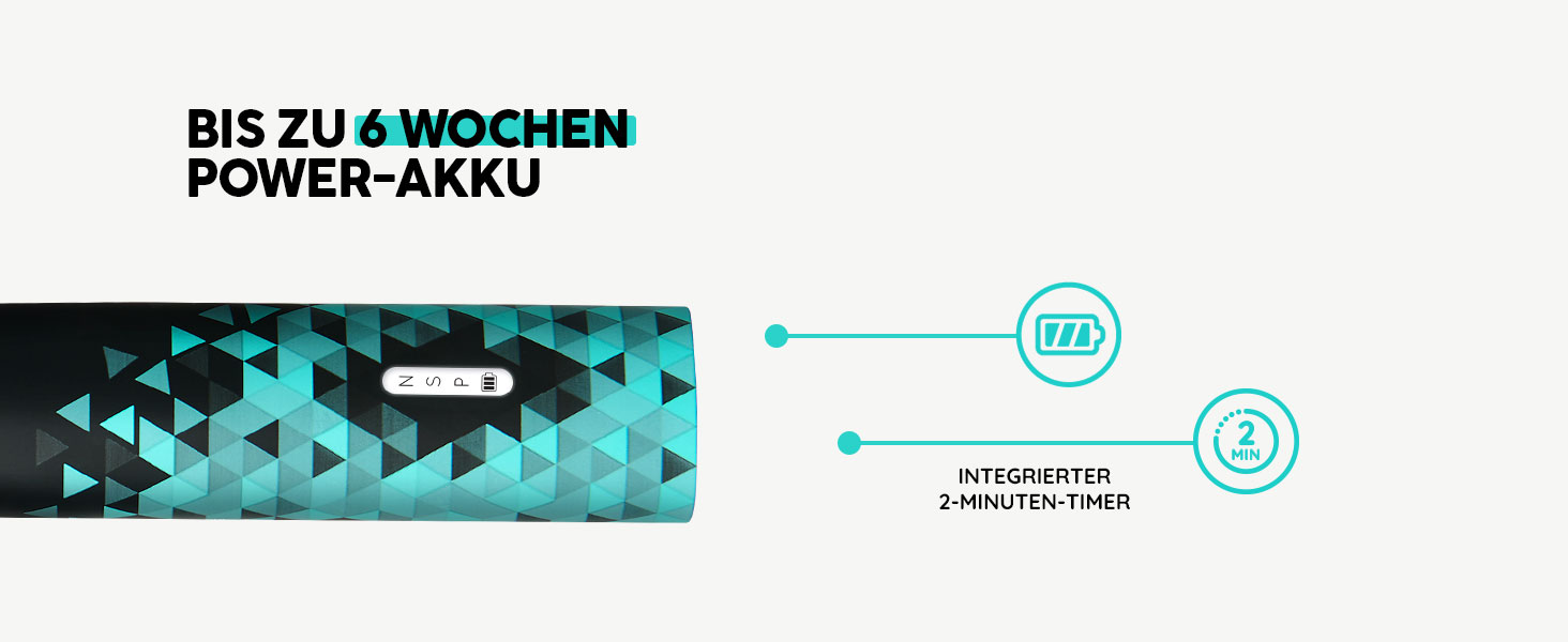 Електрична зубна щітка HappyBrush Eco Vibe 3+ – Чорний/М'ятний – 2 роки гарантії