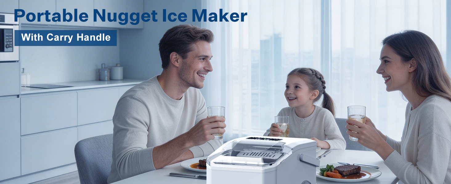 Льодогенератор Ice Cube Maker 12 кг/24 год, швидке виробництво льоду (6-8 хв), 2 розміри кубиків, самоочищення, чорний - для дому, офісу, бару