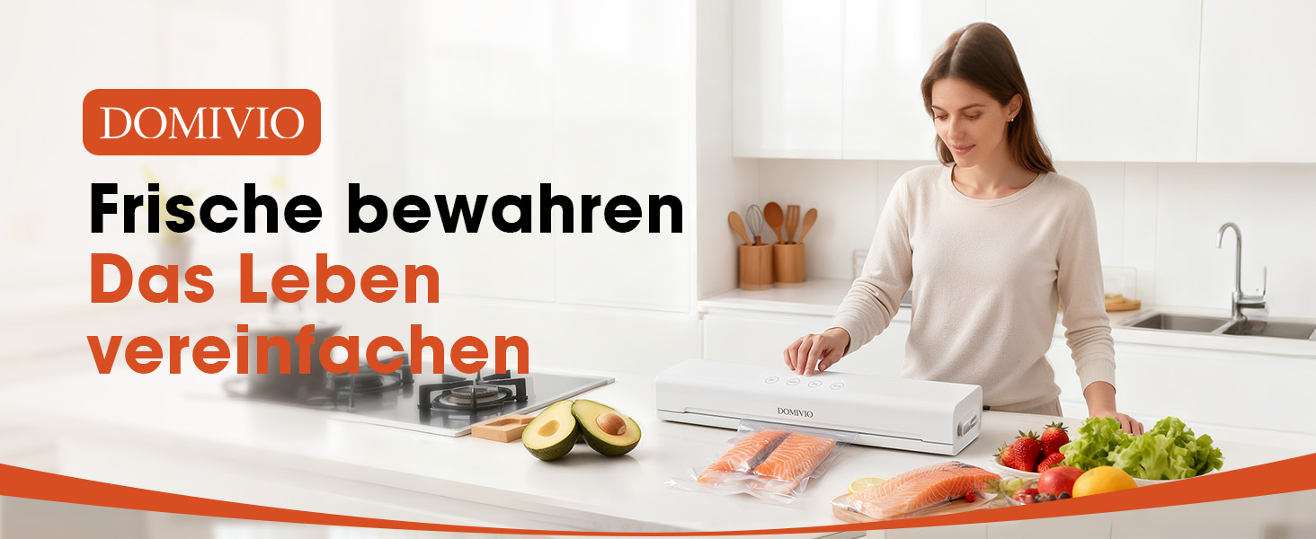 Вакууматор для продуктів з нержавіючої сталі Entry Vacuum Sealer VS2122, 85 кПа, для сухих та вологих продуктів, LED-панель, з зовнішнім відсмоктуванням та 20 пакетами