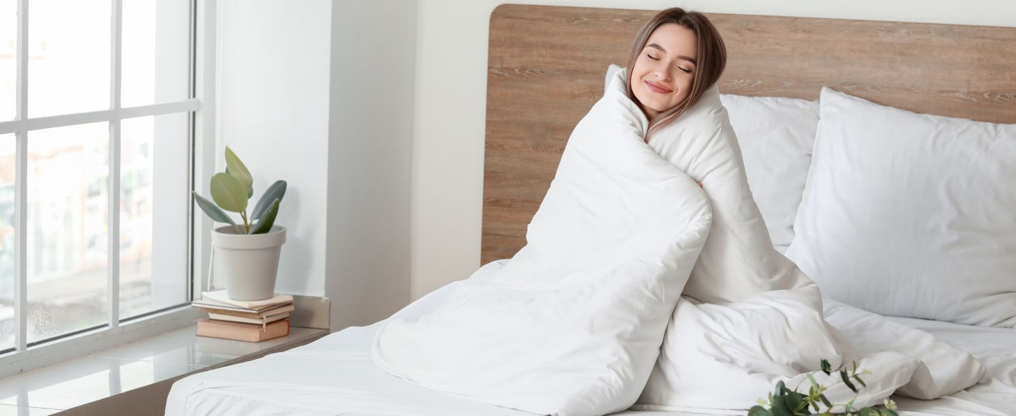 Зимова ковдра 155x220 см Blanco: тепла, дихаюча, для алергіків, 4-сезонна