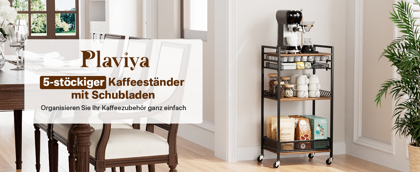 Підставка для капсул Nespresso та Keuring з 5 ярусами, з висувними ящиками та колесами. Організатор для капсул кави та аксесуарів на кухню