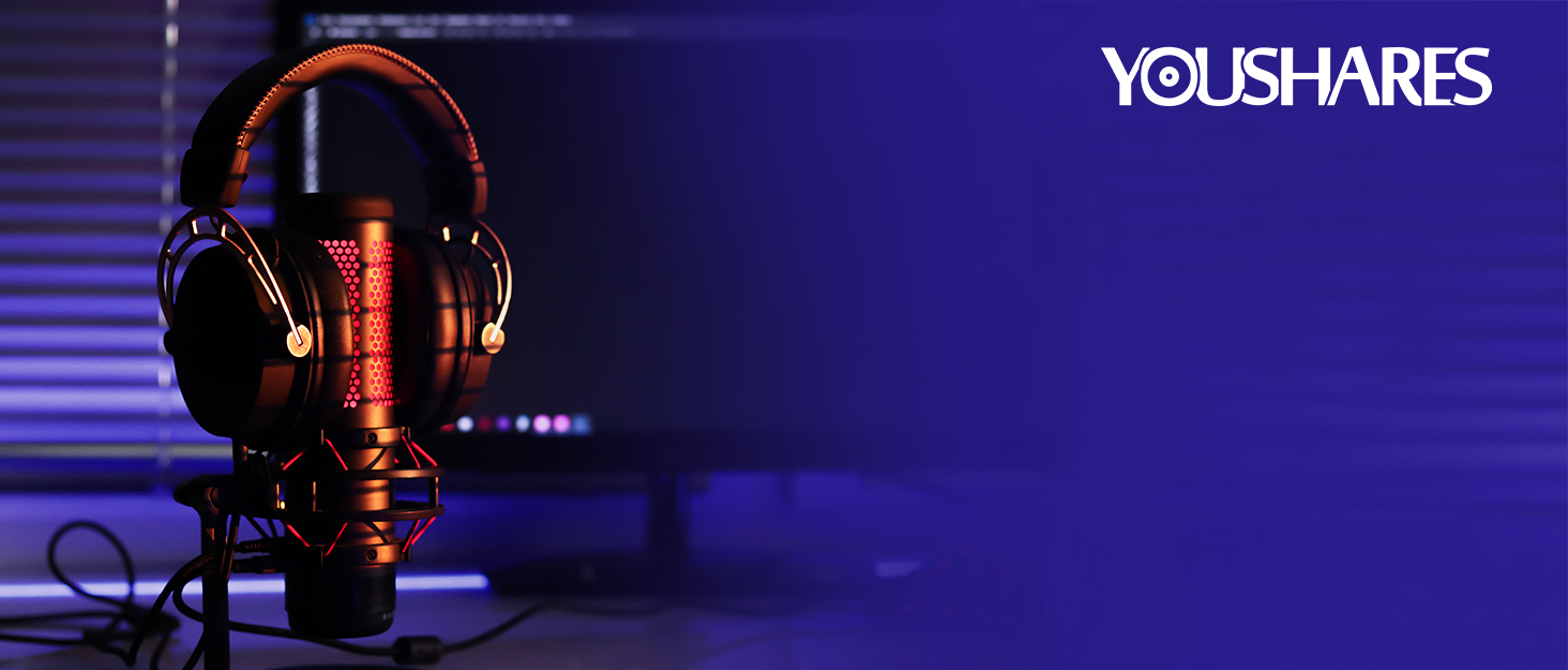 Стійка для мікрофона HyperX QuadCast з поп-фільтром та тримачем YOUSHARES - сумісна з QuadCast S, Fifine AM8, Blue Yeti, Razer Seiren Mini V3