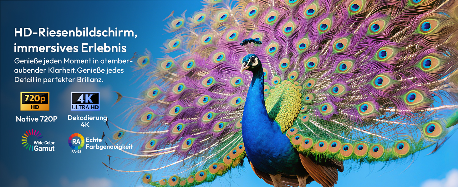 Портативний проєктор Xgody Gimbal 3: 720P HD, 4K/1080P, 12000 Люмен, Android 11.0, WiFi 6, Bluetooth, Auto Keystone, для домашнього кінотеатру