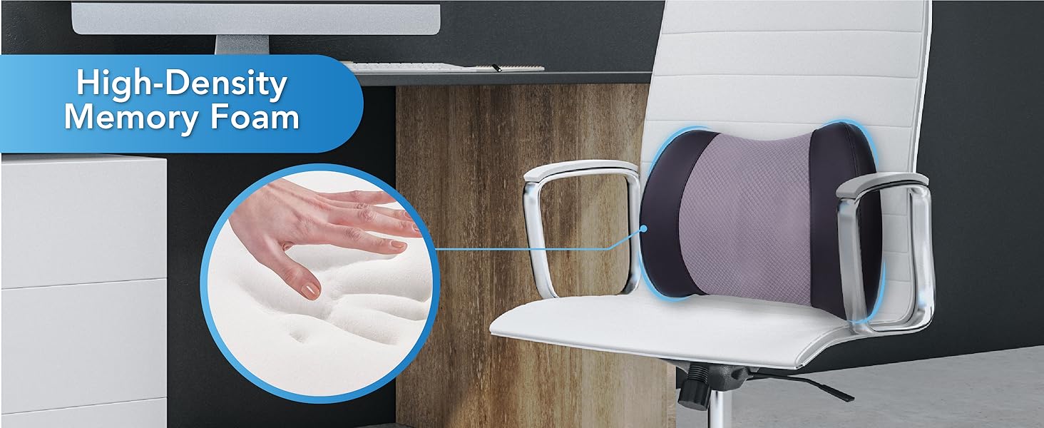 Подушка для підтримки попереку, Memory Foam, для спини, авто, офіс, крісло, інвалідний візок - чорний та сірий