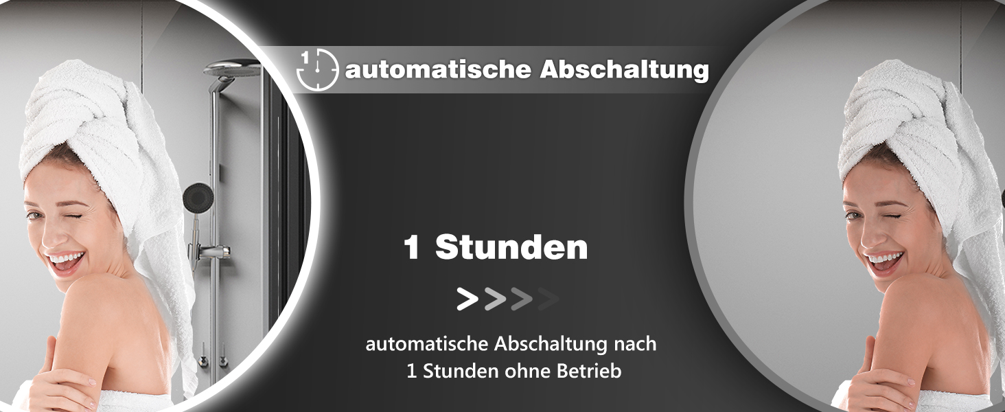 Дзеркало для ванної кімнати Aica LED кругле 50 см, регулювання кольору (холодне/нейтральне/тепле), диммування, функція пам'яті, сенсорне управління, запобігання запотіванню, автоматичне вимкнення (40x40 см)