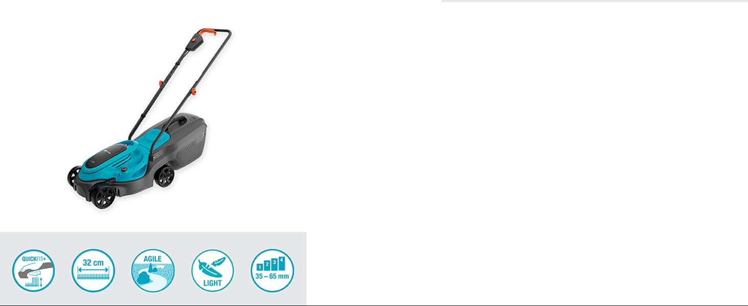 Акумуляторний газонокосарка Gardena EasyMax 30/18V Ready-to-Use Set - 32 см, для малих садів, Power for All-Akku