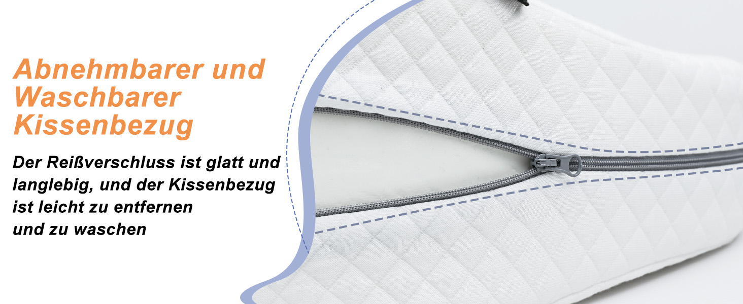 Ергономічна ортопедична подушка між колін з ефектом пам'яті (Memory Foam) для ніг, стегон та попереку, біла, зі стрічкою