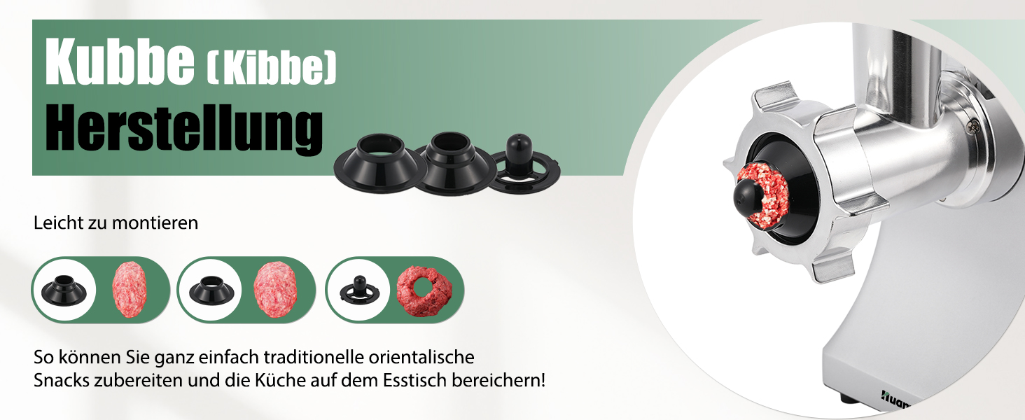 Електрична м'ясоподрібнювач Huanyu 2800W з насадкою для ковбас - багатофункціональна кухонна машина для дому та професійного використання