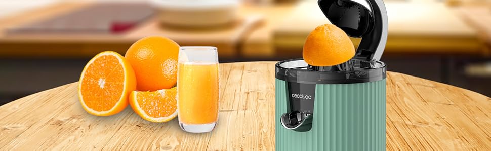 Соковижималка для цитрусових Cecotec Xqueeze RetroJuice 600 Red (600 Вт, нержавіюча сталь, зелений)