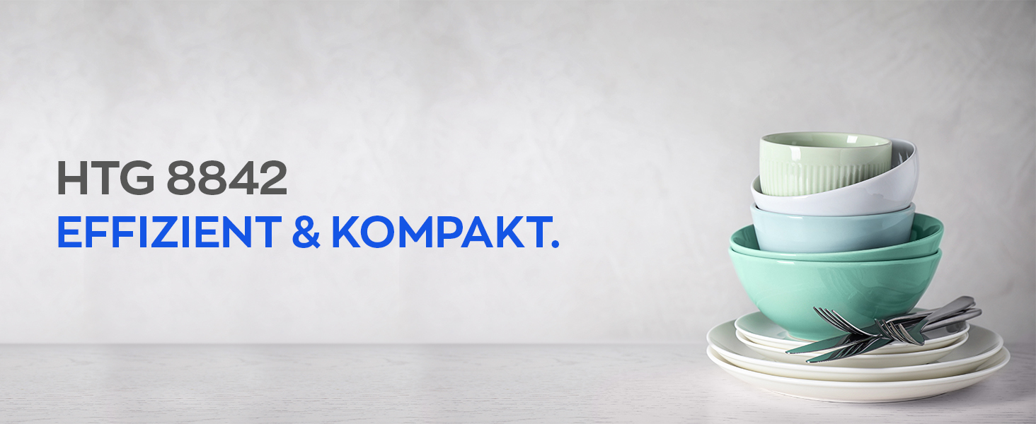 Портативна міні-мийка посуду HEINRICH'S: компактна, 6л, для дому, офісу, кемпінгу, 6 програм