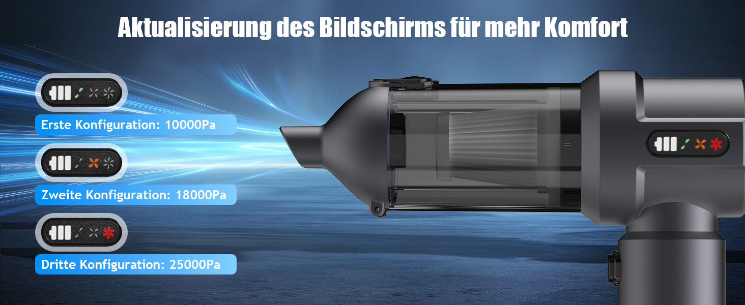Акумуляторний ручний пилосос 4 в 1 для дому та авто, 25000Па, бездротовий портативний пилосос з автоматичним спорожненням контейнера, для шерсті тварин, сірий