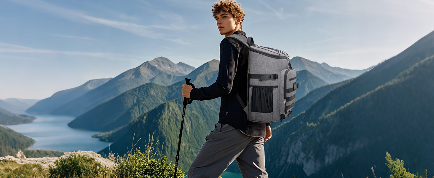 Терморюкзак NEWHEY 30Л водонепроникний ізольований рюкзак-холодильник для пікніка, кемпінгу та подорожей, чорний