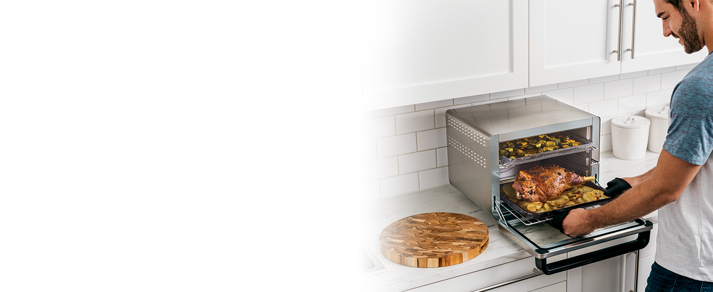 Ninja Foodi Міні-піч 8-в-1 SP101EU: Air Fry, Гриль, Випічка, та інше. Срібно-чорний колір