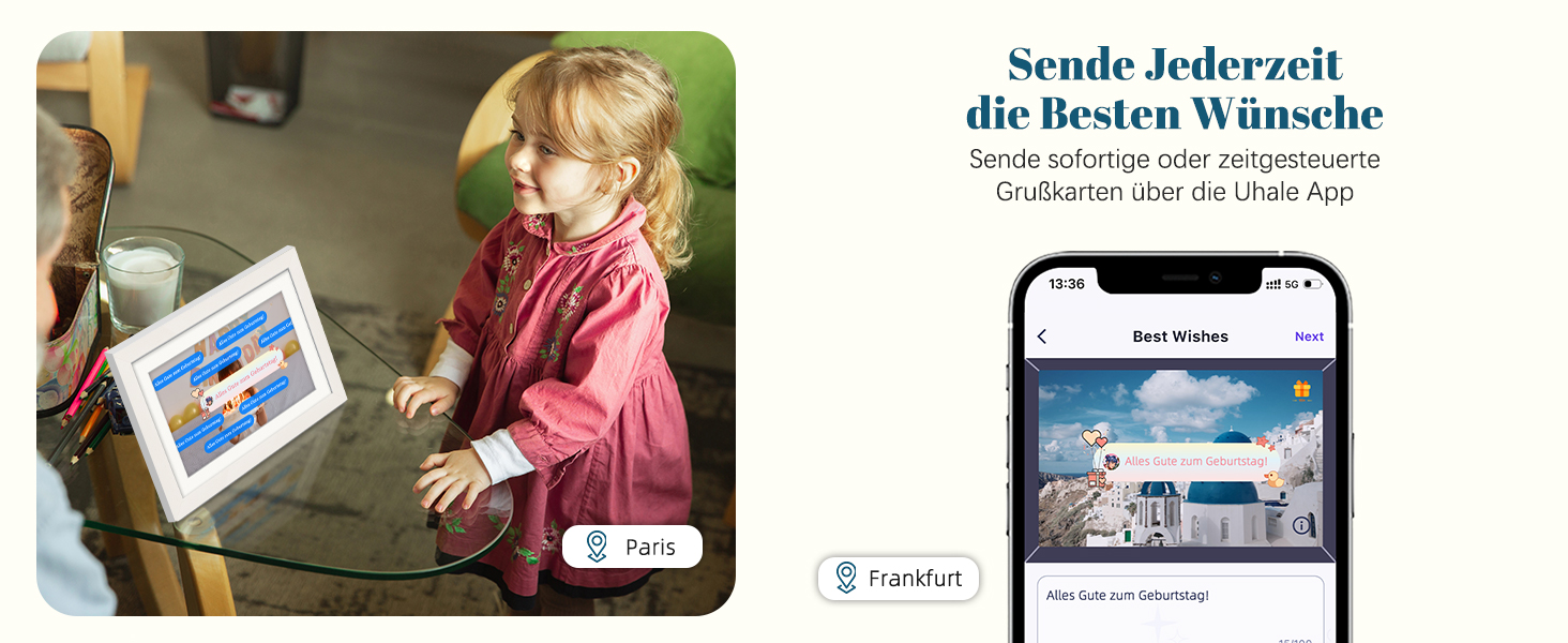Цифровий фоторамка Eptusmey 10.1 дюймів з Wi-Fi, дуб, 32GB, IPS Touchscreen, відтворення фото/відео через Uhale APP, подарунок для чоловіків та жінок, білий