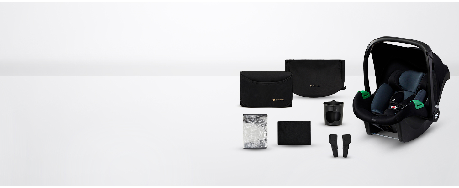 Дитяча коляска Kinderkraft MOOV2 4 в 1 з автокріслом I-SIZE, бежевий PRO, до 22 кг