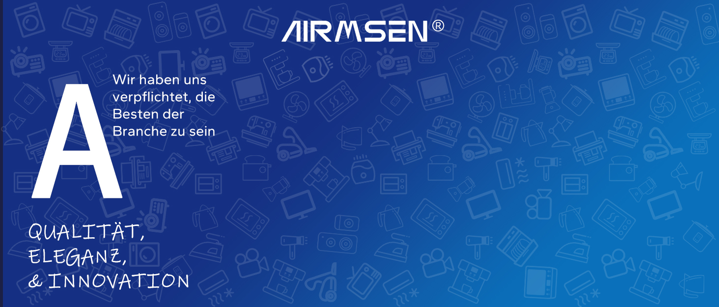 Міні-електричний чайник AIRMSEN, 6 температур, 500 мл, нержавіюча сталь, режими підтримки тепла, LED-дисплей (світло-синій)