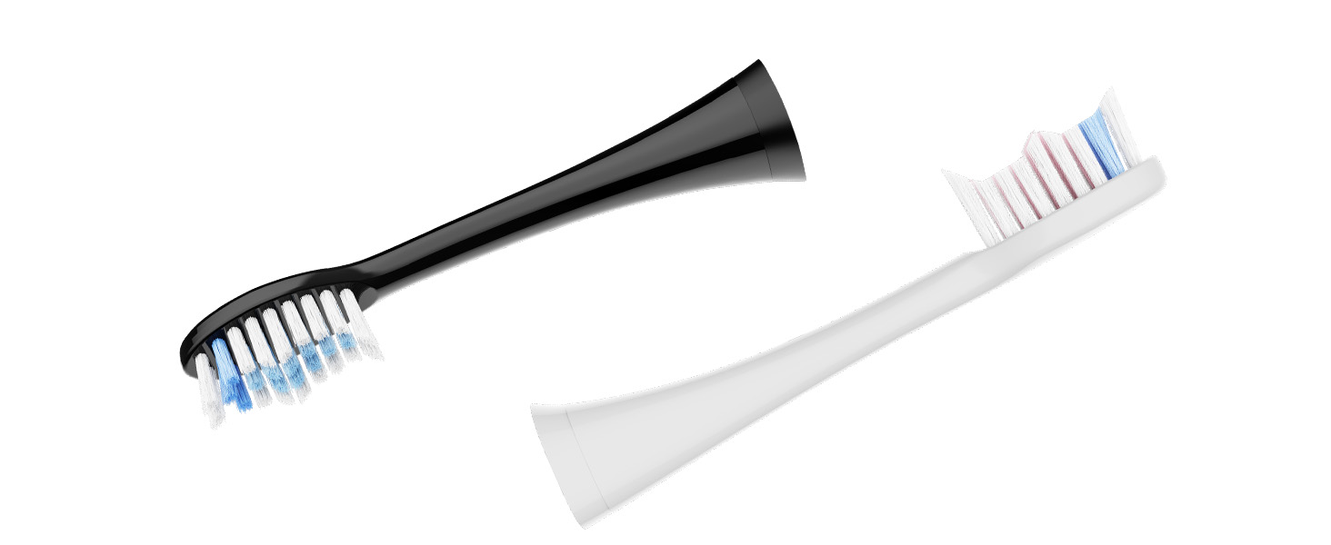 Електрична зубна щітка Tristan Auron – 55 000 вібрацій, 5 режимів, 60 днів роботи від акумулятора, компактна та тиха, з 2 насадками, для делікатного очищення зубів (червона) (Z - Bürstenköpfe)