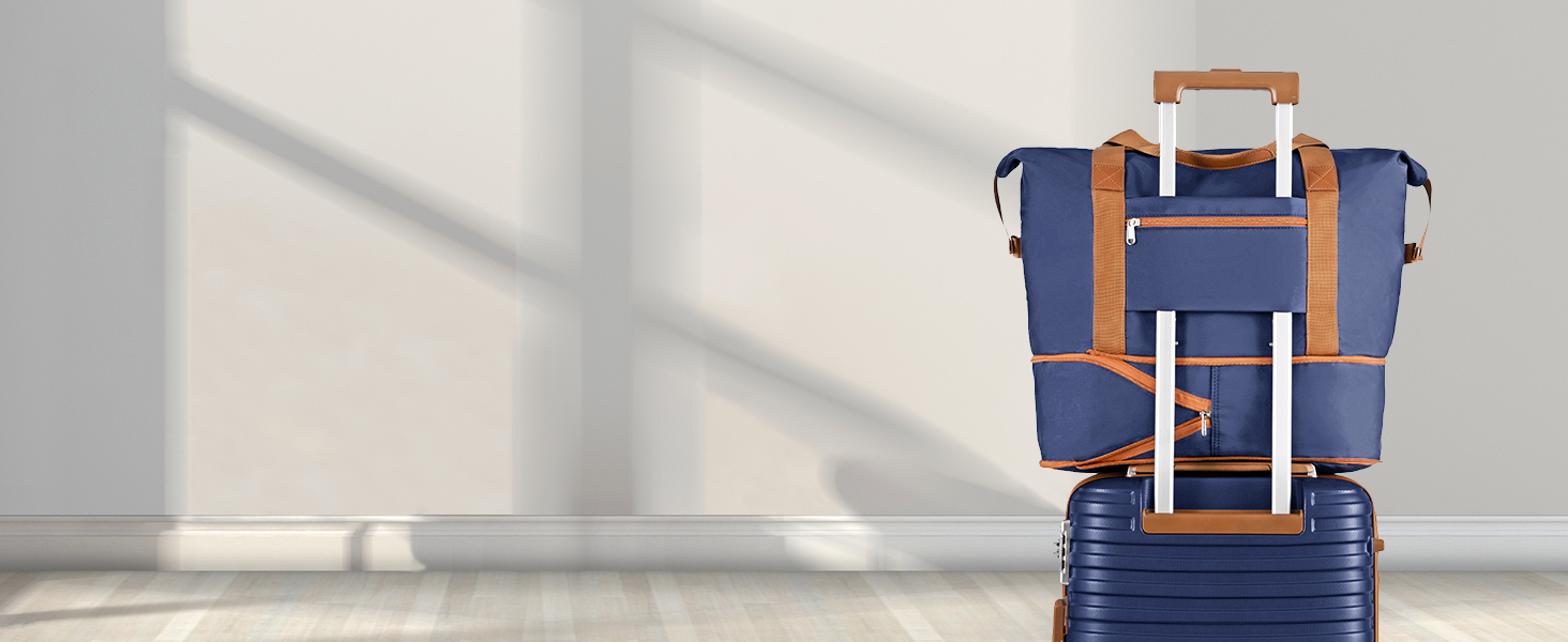 Набір валіз Joyway 6 шт. з твердим корпусом, beauty case, косметичка, 4 колеса, TSA-замок. Колір: темно-синій/коричневий