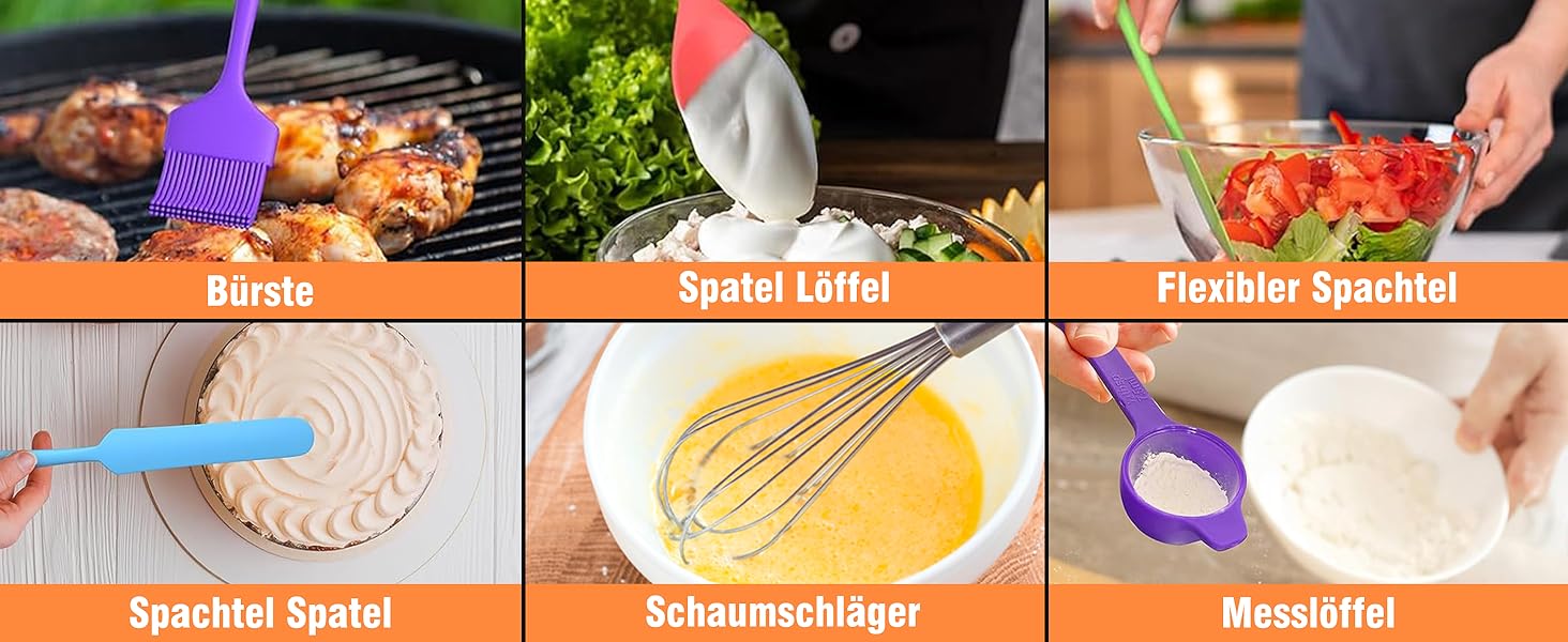 Набір міксерів BEWOS 7 шт. з кришкою, нержавіюча сталь, різні розміри (0.7-4.5 Qt)