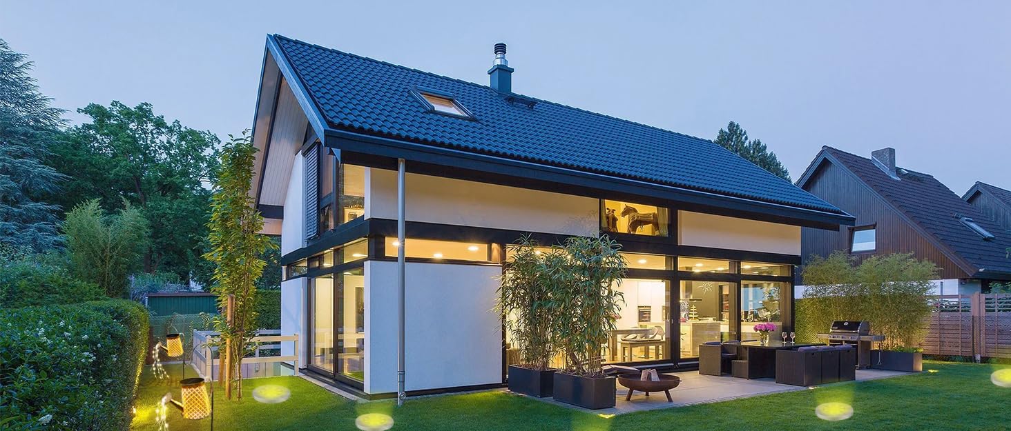 Ланцюжок прикрас для зовнішнього використання, 10м, G40 лампочки. Водостійкий (IP68), диммування, з пультом ДУ. Ідеально для балкона, павільйону, саду, тераси, вечірки, весілля.