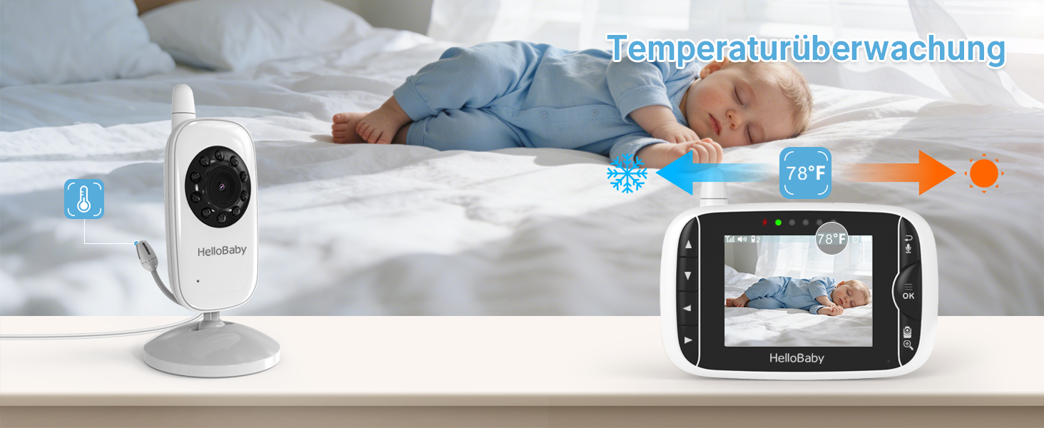 Радіоняня HelloBaby HB32 з камерою та екраном 3.2