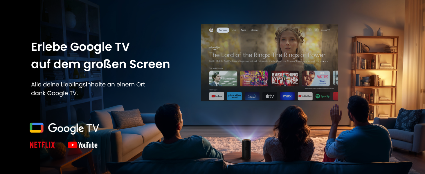 NEBULA Capsule 3 Laser GTV: Міні-проектор з лазером, 1080p, 300 ANSI Lumen, Wi-Fi, Dolby Digital, Автофокус, 120 дюймів, 2.5 години роботи від акумулятора