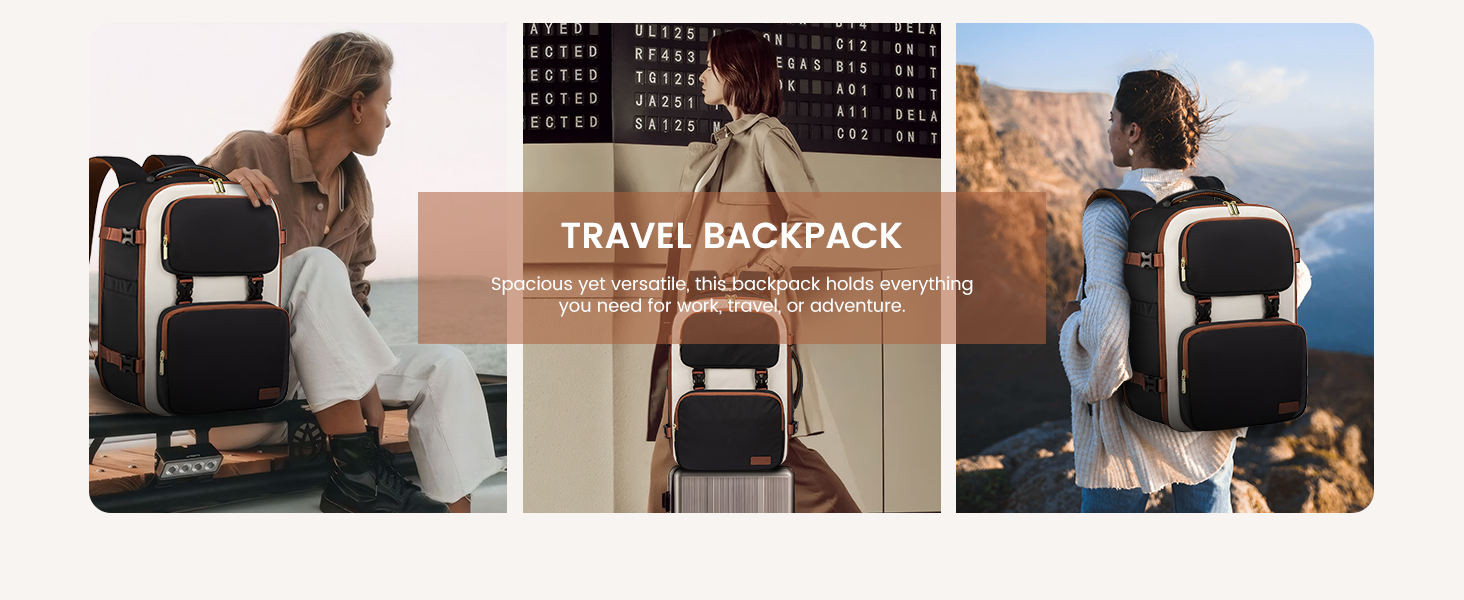 LOVEVOOK Рюкзак для ручної поклажі в літак 40L, жіночий великий, 17.3