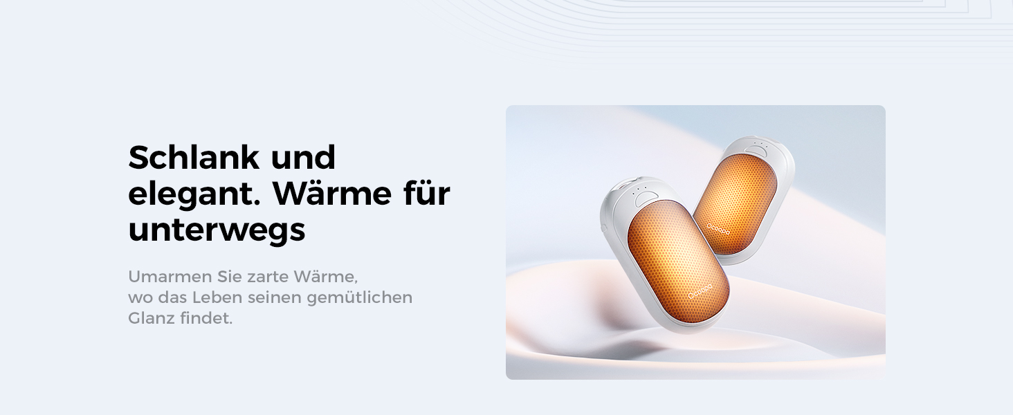 Електричні грілки для рук OCOOPA 2 шт. з магнітною фіксацією, 5000mAh, 3 режими нагріву, компактні, для рукавичок, зими, подарунок