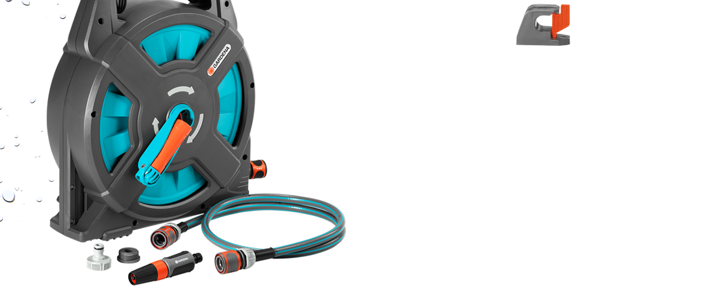 Набір Gardena Classic 15: шланг 15 м, касета для шланга, для кемпінгу, автодому, спорту, адаптери