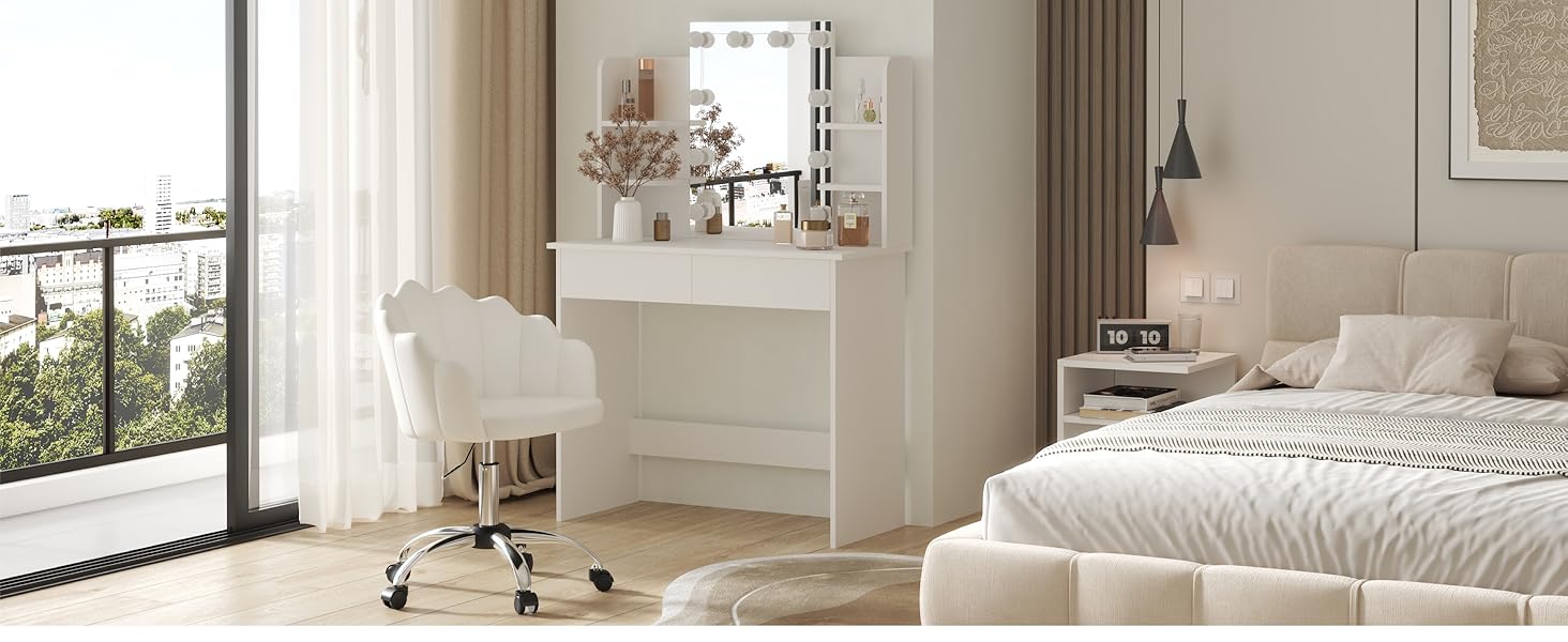 Крісло WOLTU для дому та офісу з м'якою спинкою у вигляді пелюсток, обертове, з регулюванням висоти, для робочого кабінету, спальні, сіре (велюр)