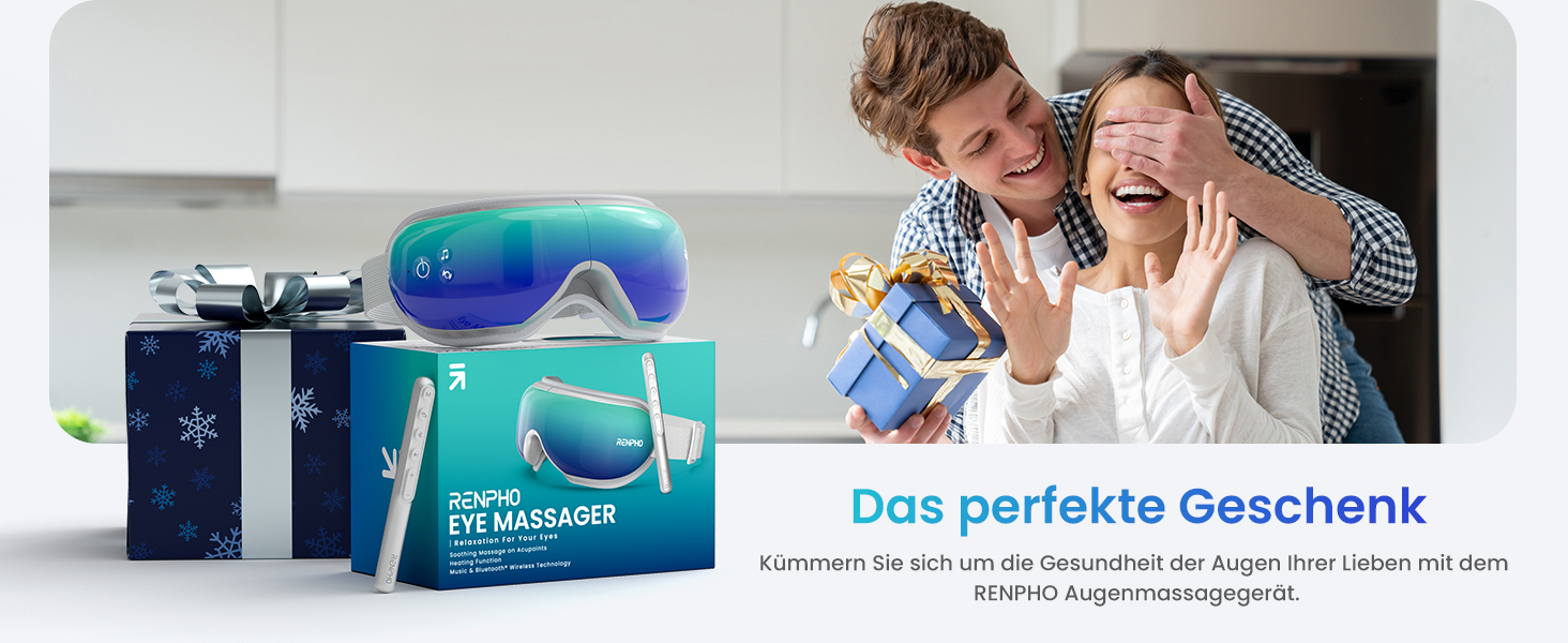 Масажер для очей RENPHO Eyeris 1 з підігрівом, вібрацією та Bluetooth, акумуляторний, для сухих очей