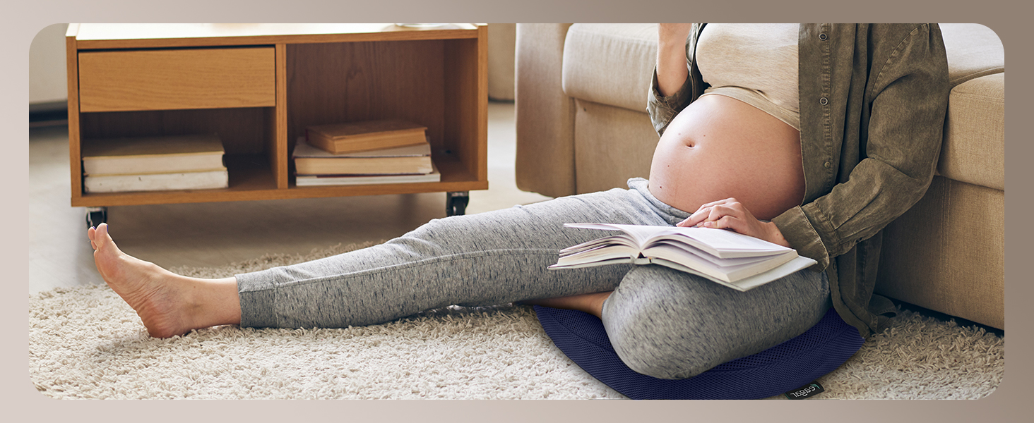 Ортопедична подушка-кільце Feagar: ергономічний сидіння-пончик для копчика, геморой та ішіасу, посилена (90-140 кг), темно-синя