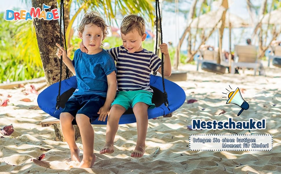 Шоукель DREAMADE для саду: регульована висота, діаметр 100 см, до 150 кг, для дітей та дорослих (блакитний)