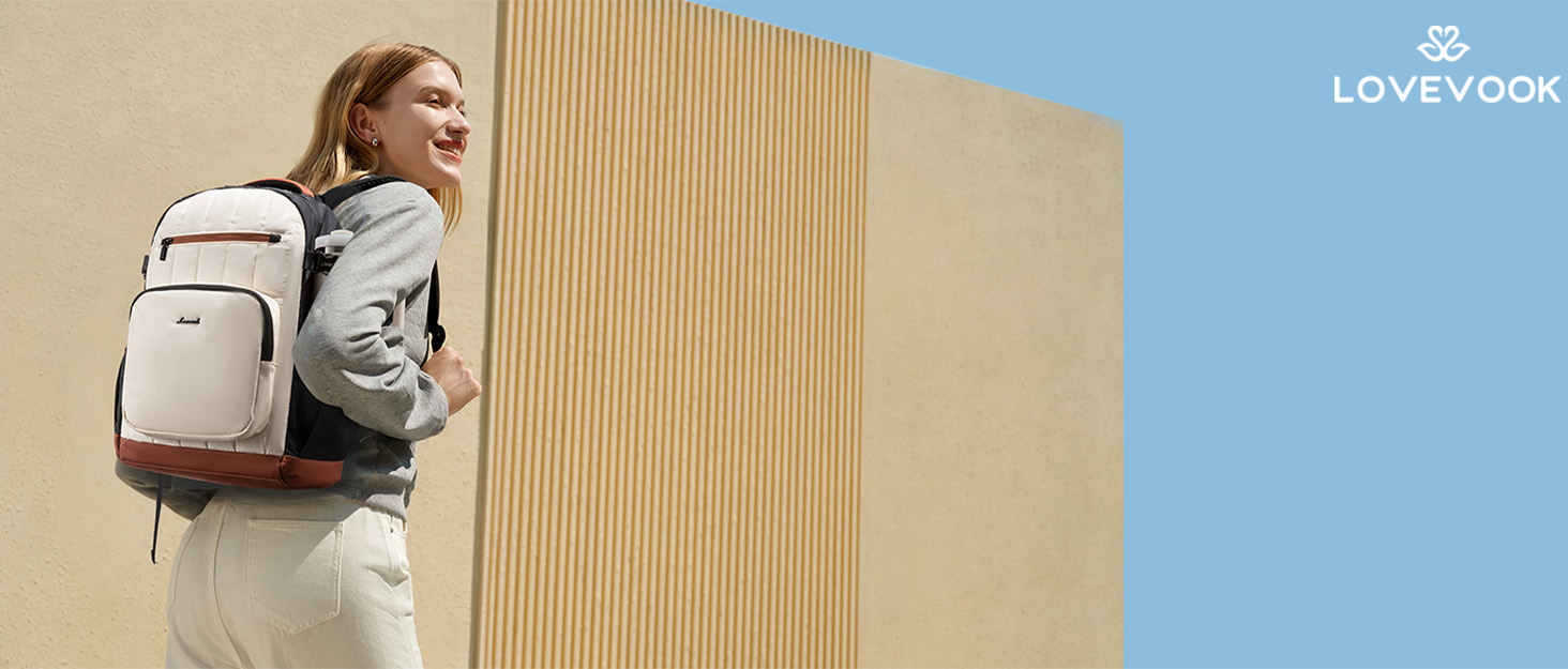 LOVEVOOK Рюкзак для жінок, чорний, 15.6 дюймів, водовідштовхуючий, з відділенням для ноутбука, для школи, університету, роботи