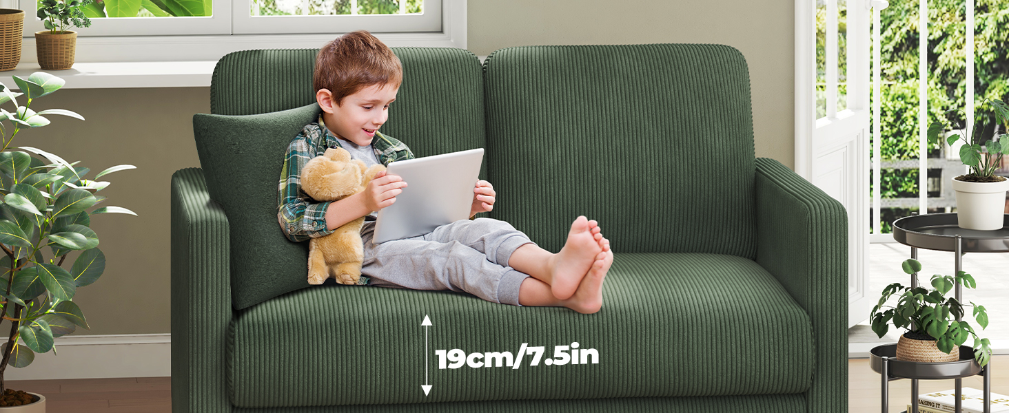 Зручне дитяче ліжко-софа 2 місця з дерева, 130 см, зелений колір