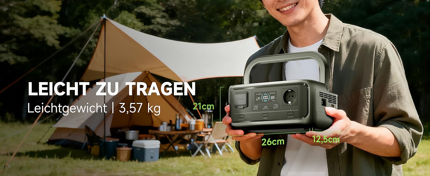 Портативна електростанція ALLPOWERS VOLIX P300, ємність 256 Wh, номінальна потужність 300 W, пікова потужність 600 W