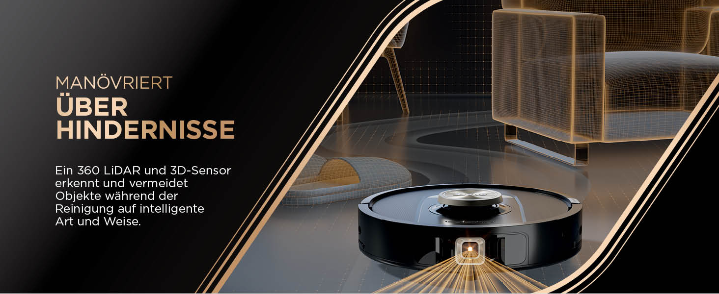 Робот-пилосос та миючий робот Shark PowerDetect RV2800ZEEU: 2-в-1, самостійне очищення, LiDAR-навігація, керування через додаток, чорний