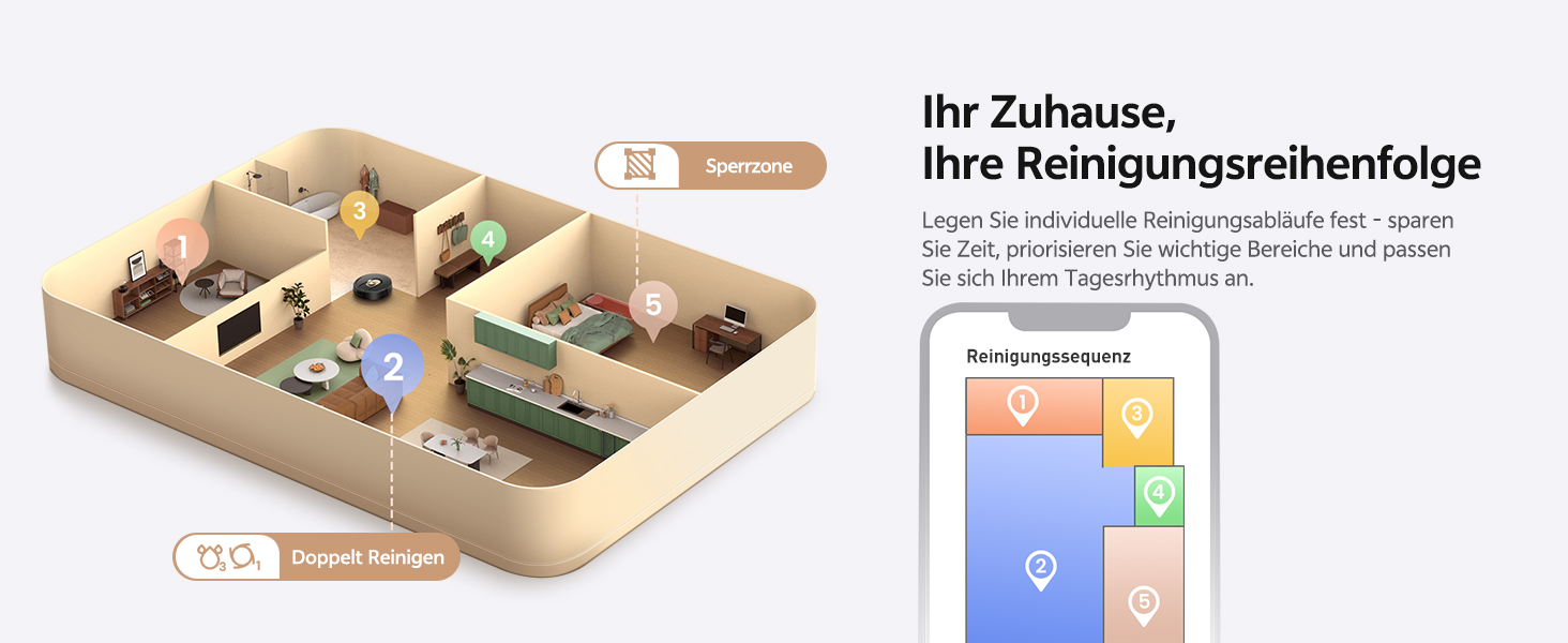 Робот-пилосос Vexilar W9 з функцією миття підлоги, 5000Pa, LiDAR навігація, тихий (50 dB), 150 хв роботи, 15 зон заборони, 5 карт, керування через додаток, пультом та голосовим асистентом