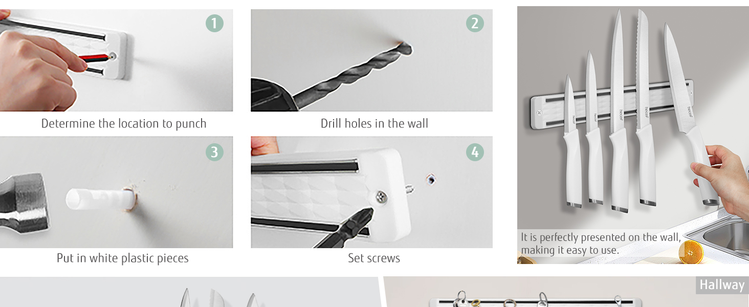 Набір кухонних ножів Messerblock з кухонними ножами та ножицями, 6 предметів, чорний