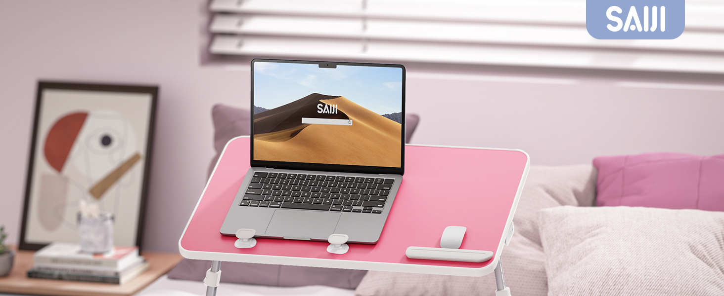 Підставка для ноутбука SAIJI, стіл для ліжка/дивану, регулювання висоти та кута нахилу, до 17