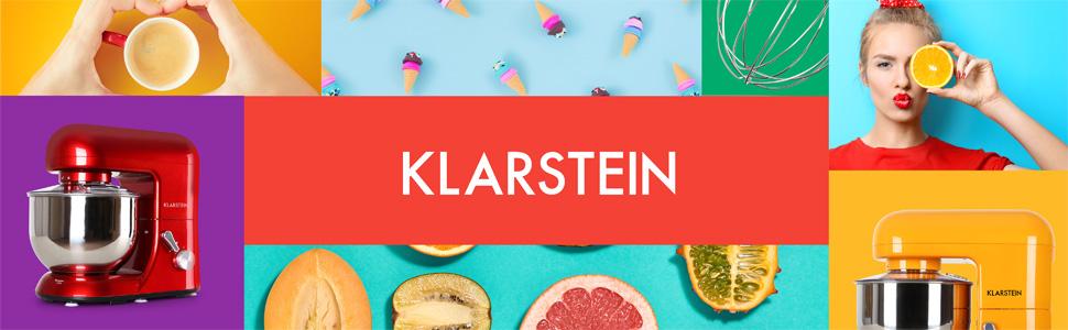 Планетарний міксер Klarstein Knetmaschine для випікання та замісу тіста, 1300 Вт, чаша 5 л, 6 швидкостей, з вінчиком та гаками, чорний