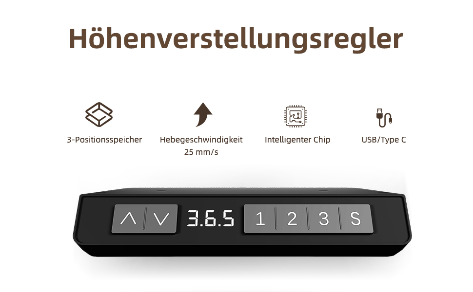 Регульований стіл 140x70 см з USB-портами, електричний, з пам'яттю та функцією відскоку, дерев'яний колір