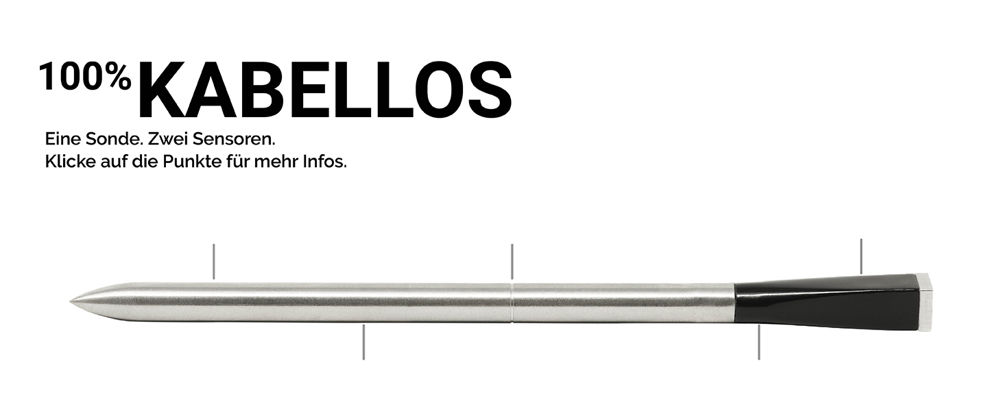 MEATER+ - Бездротовий смарт-термометр для м'яса з радіусом дії 50 м | Для духовки, гриля, сковороди та ротатерії | Ідеальний результат приготування м'яса через додаток