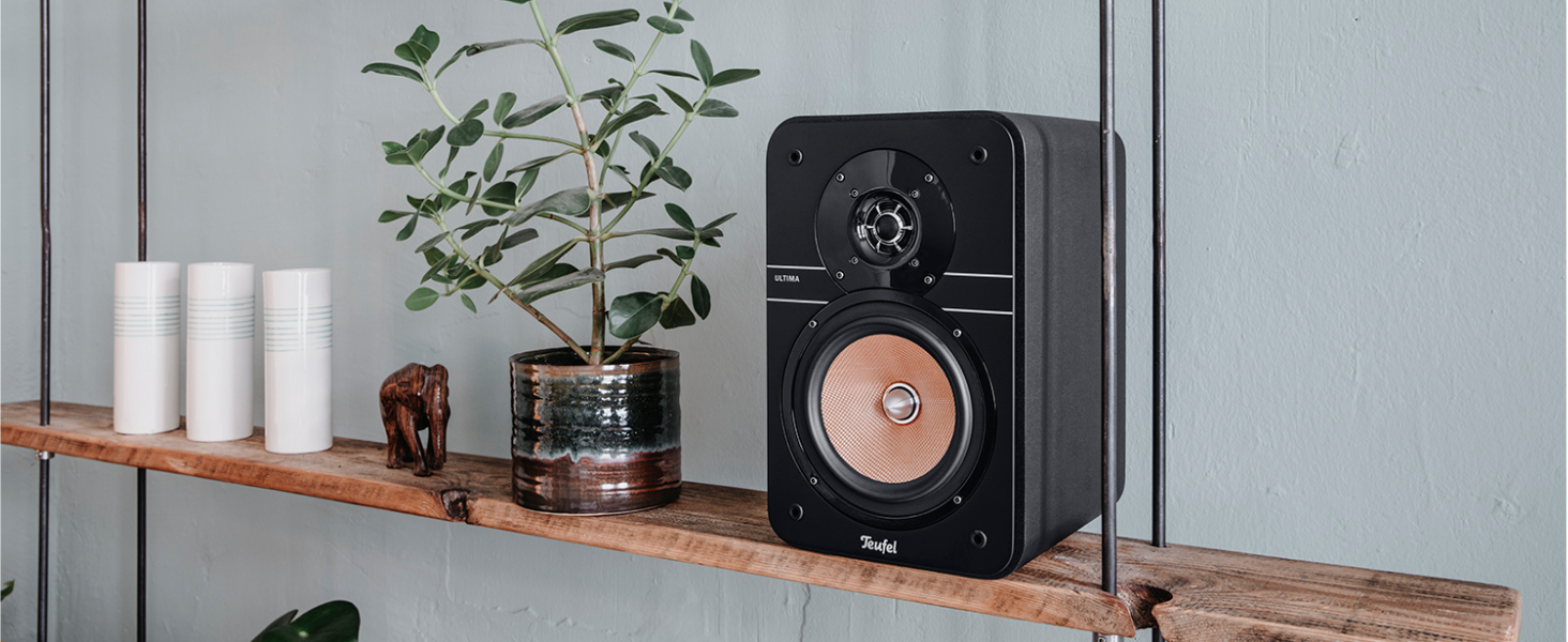 Компактна HiFi поличкова акустика, 2-смугова, фазоінвертор, точний звук - чорний, 20 -