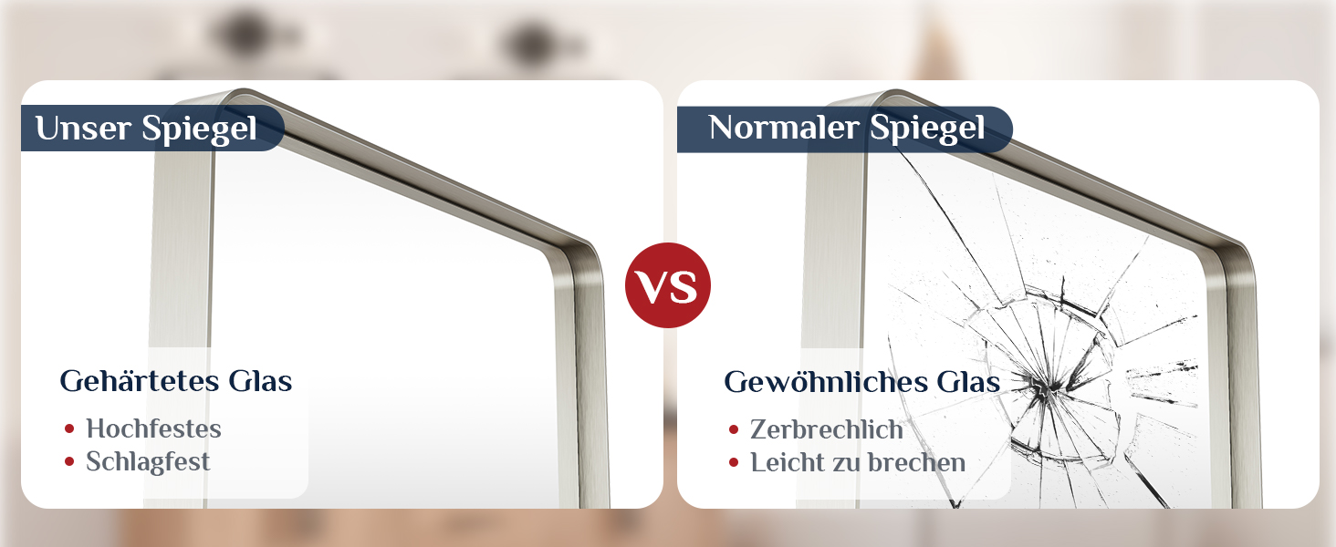 Дзеркало на стіну Keonjinn Wand Spiegel 40x50 см з металевим каркасом, прямокутне. Підходить для ванної кімнати, вітальні, спальні, коридору.