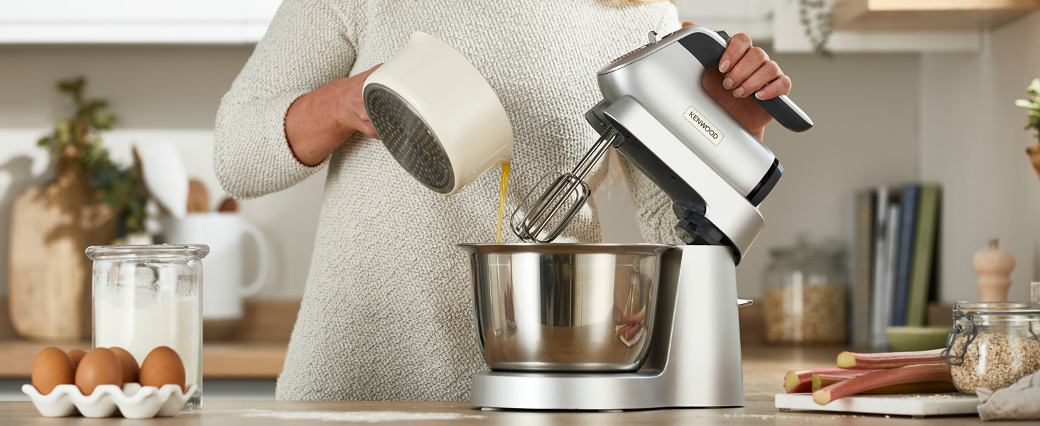Кухонна машина-міксер Kenwood Chefette HMP54.000SI, чаша з нержавіючої сталі 3.5 л, 650 Вт, сріблястий