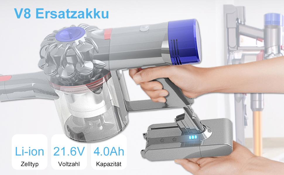 Змінна батарея DTK для пилососа Dyson V8 4000mAh 21.6V