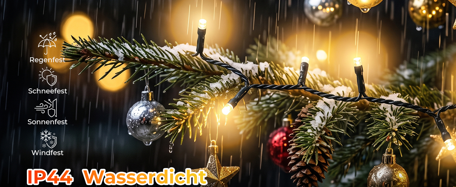 Світлодіодна гірлянда 50м 800 LED (теплий/холодний білий), водонепроникна, з димером та 8 режимами роботи, зелений дріт, для вулиці та дому